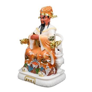 Statuie Bodhisattva al Dragonului Regel din marmură albă pentru altarul de acasă, statuia Zeului Bogăției și a celor Cinci Domnitori ai Muntelui Wutai – vânzare en-gros