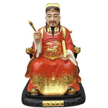 Statuie a lui Wenchang Dijun, zeu împărat pentru închinare în templu, din rășină și fibră de sticlă, decor pentru casă