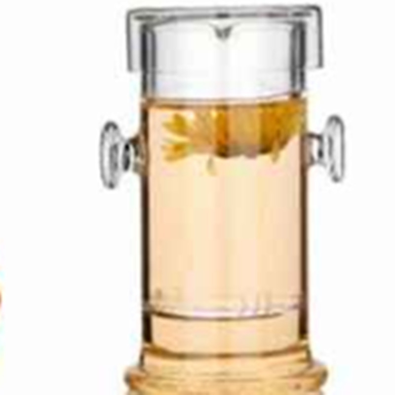 Ceașcă de ceai din sticlă borosilicată, cu filtru și mâner dublu, pentru ceai negru