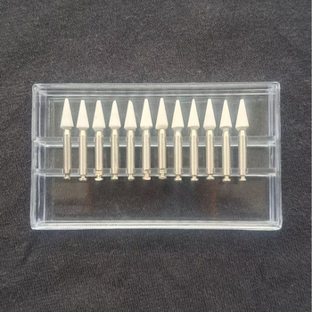 Set de capete de frezat dentare, viteză mare, 12 bucăți, capete pentru porțelan și ceramică din rășină, capete de polizare