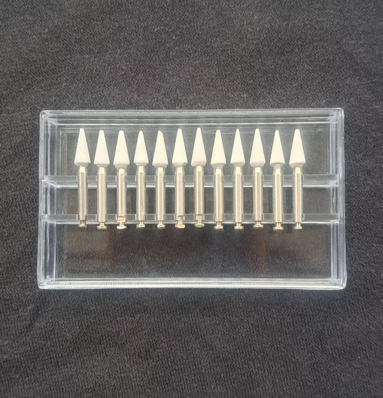 Set de capete de frezat dentare, viteză mare, 12 bucăți, capete pentru porțelan și ceramică din rășină, capete de polizare
