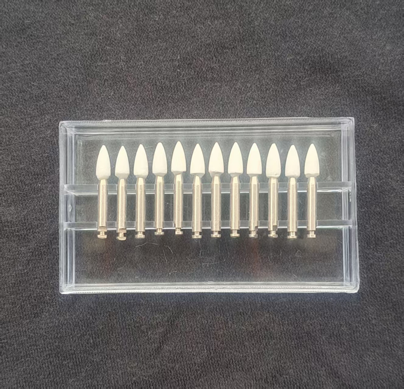Set de capete de frezat dentare, viteză mare, 12 bucăți, capete pentru porțelan și ceramică din rășină, capete de polizare