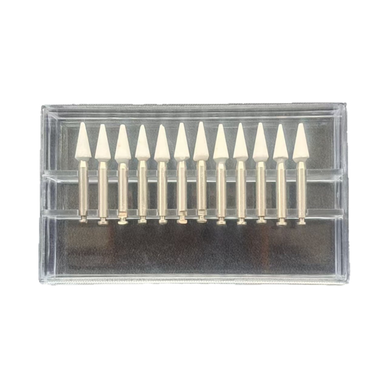 Set de capete de frezat dentare, viteză mare, 12 bucăți, capete pentru porțelan și ceramică din rășină, capete de polizare