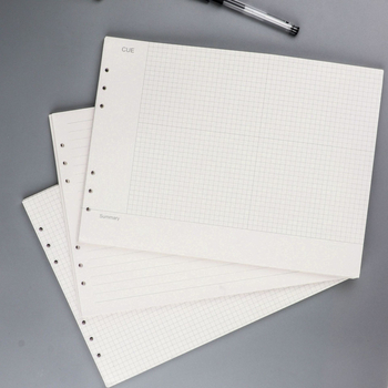 GH 2072 Foi interne de înlocuire pentru carnet cu 6 găuri, format B5, 60 de coli, hârtie Forest, aspect orizontal