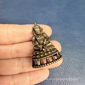 Tibetská mosadzná malá socha Budhu