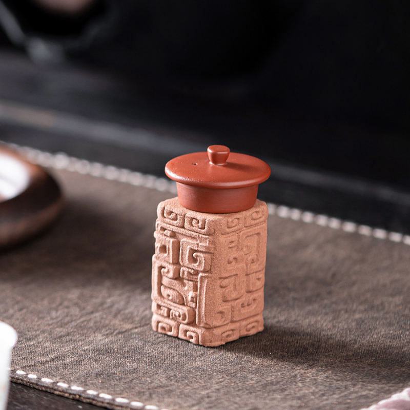 Suport pentru capacul ceainicului - ceramică retro, lut mov, accesorii pentru ceremonia ceaiului