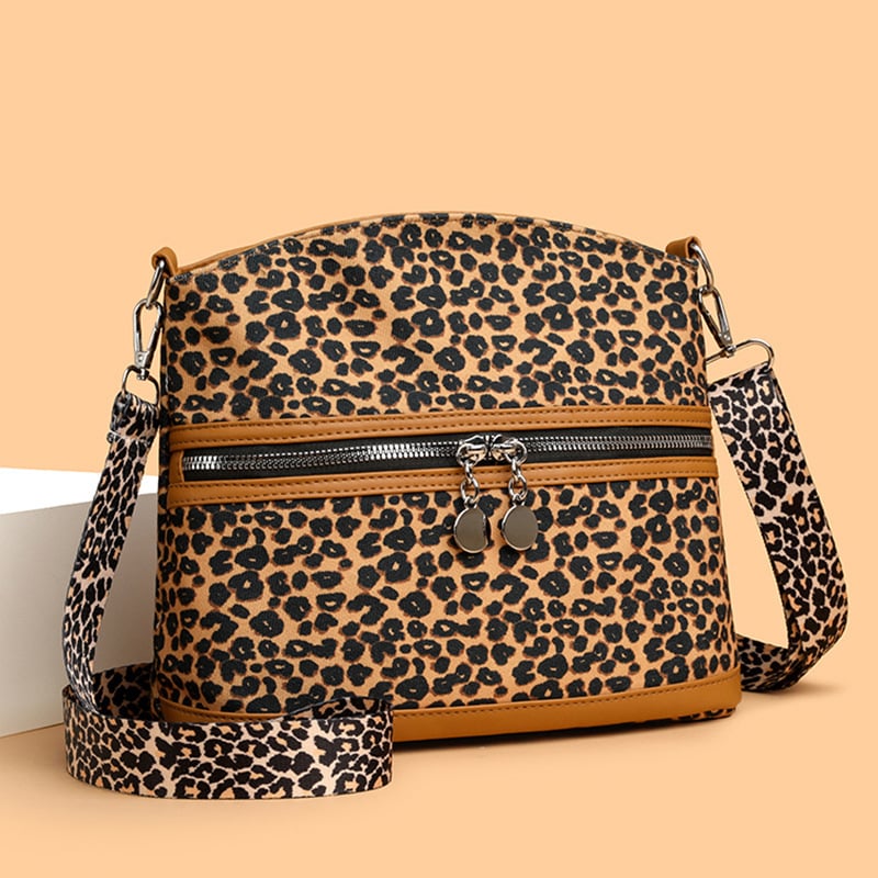 Geantă mică pătrată cu imprimeu leopard, din PU moale, pentru femei, geantă de umăr crossbody