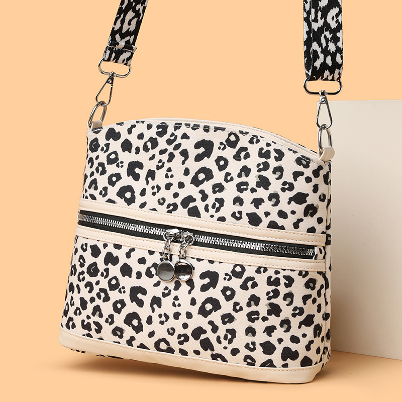 Geantă mică pătrată cu imprimeu leopard, din PU moale, pentru femei, geantă de umăr crossbody