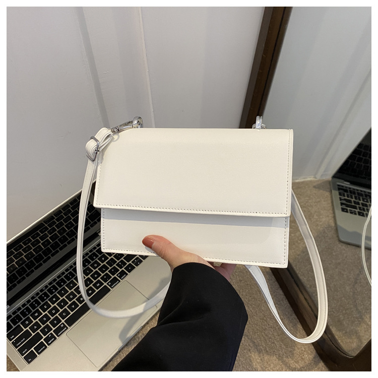 Geantă de damă mică, pătrată, culoare solidă, cu curea de umăr - PU, crossbody, iarnă 2023