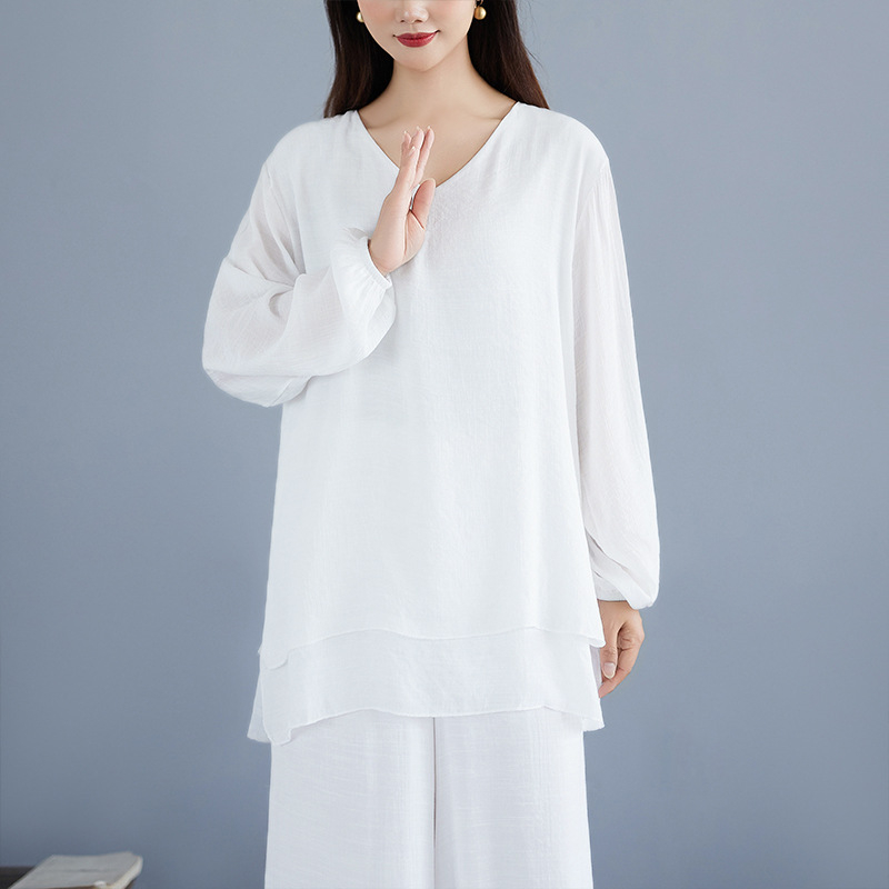 Îmbrăcăminte Zen pentru femei pentru meditație și rugăciune, set Zen vindecător eteric, îmbrăcăminte feminină de înaltă calitate inspirată de Zen