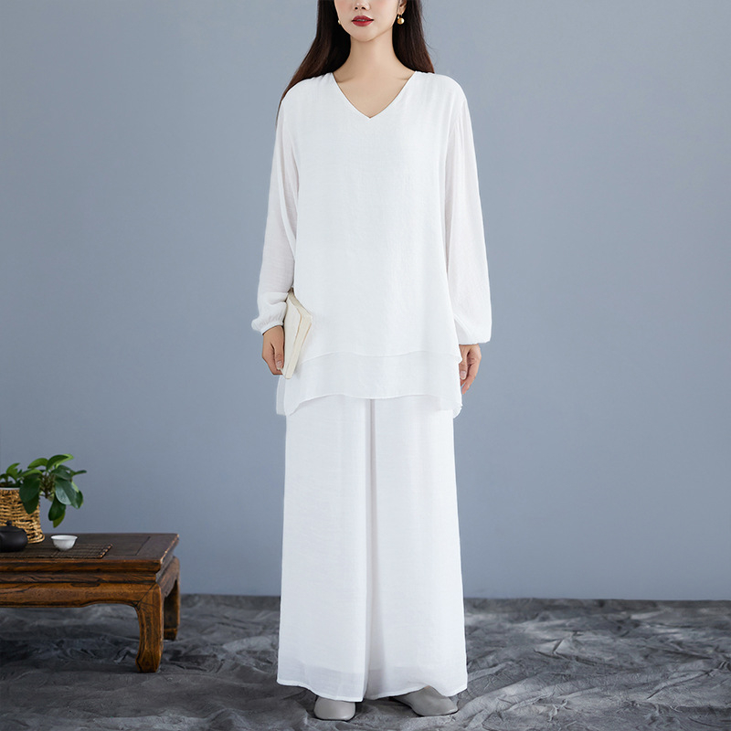 Îmbrăcăminte Zen pentru femei pentru meditație și rugăciune, set Zen vindecător eteric, îmbrăcăminte feminină de înaltă calitate inspirată de Zen