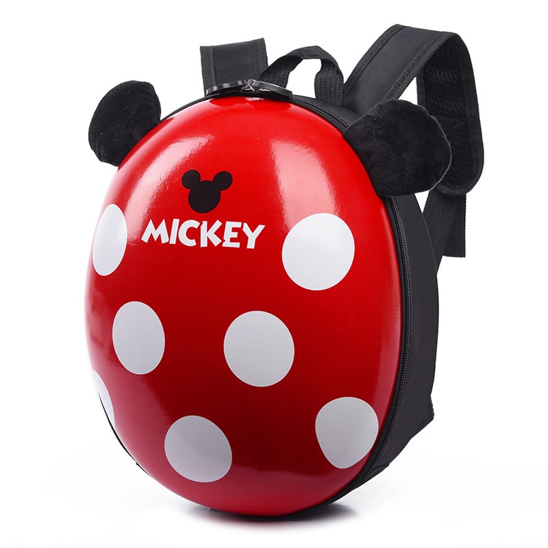 Rucsac desen animat pentru grădiniță, anti-pierdere, pentru copii 2–6 ani, design Mickey Ladybug, rucsac cu husă rigidă