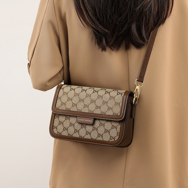 Geantă de umăr pentru femei, cu senzație premium, design pătratat compact pentru uz zilnic