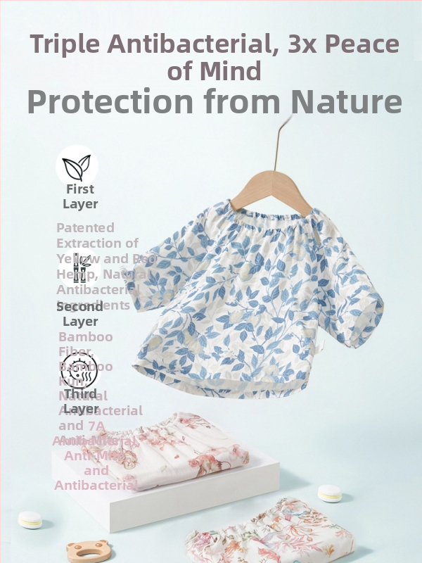 Set de vară din două piese pentru sugari și copii mici: tricou cu mânecă scurtă, pantaloni scurți, respirabil, imprimeu animal, fibre de bambus