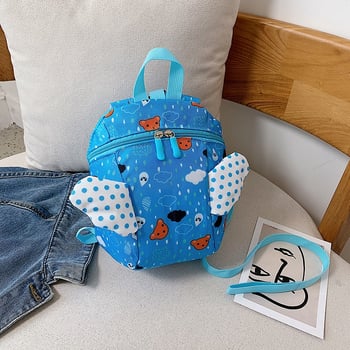 Rucsac pentru copii cu desene animate, stil coreean, mic, unisex, cu lesă de siguranță