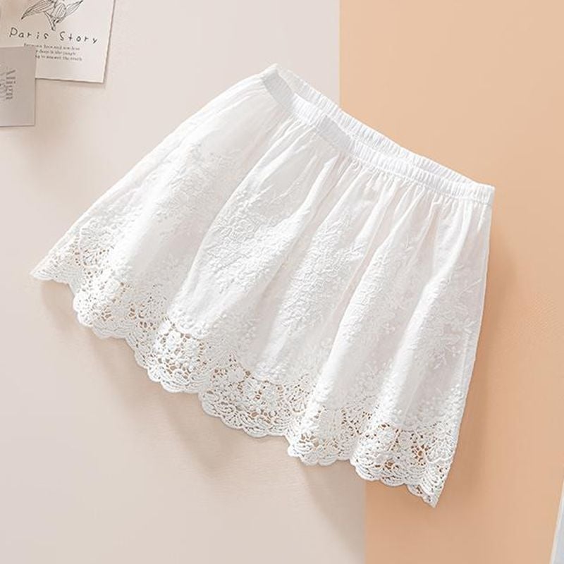 Fustă-slip din dantelă pentru layering, protecție împotriva transparenței, colecția de iarnă