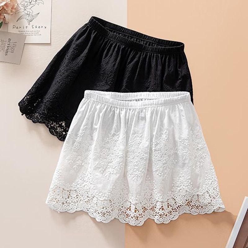 Fustă-slip din dantelă pentru layering, protecție împotriva transparenței, colecția de iarnă