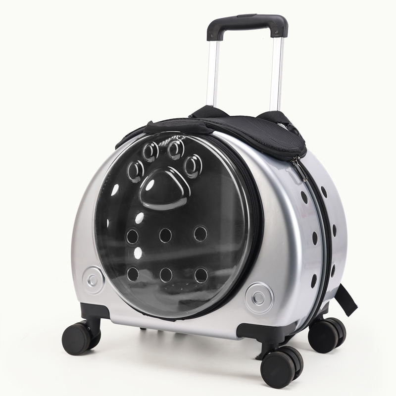 Rucsac transparent pentru animale de companie din acrilic, capacitate mare, design portabil în stil capsulă spațială pentru câini