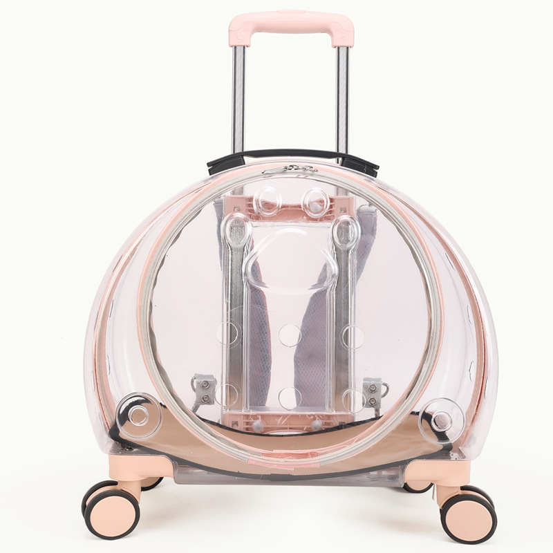 Rucsac transparent pentru animale de companie din acrilic, capacitate mare, design portabil în stil capsulă spațială pentru câini