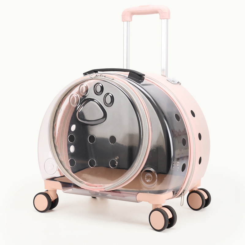 Rucsac transparent pentru animale de companie din acrilic, capacitate mare, design portabil în stil capsulă spațială pentru câini