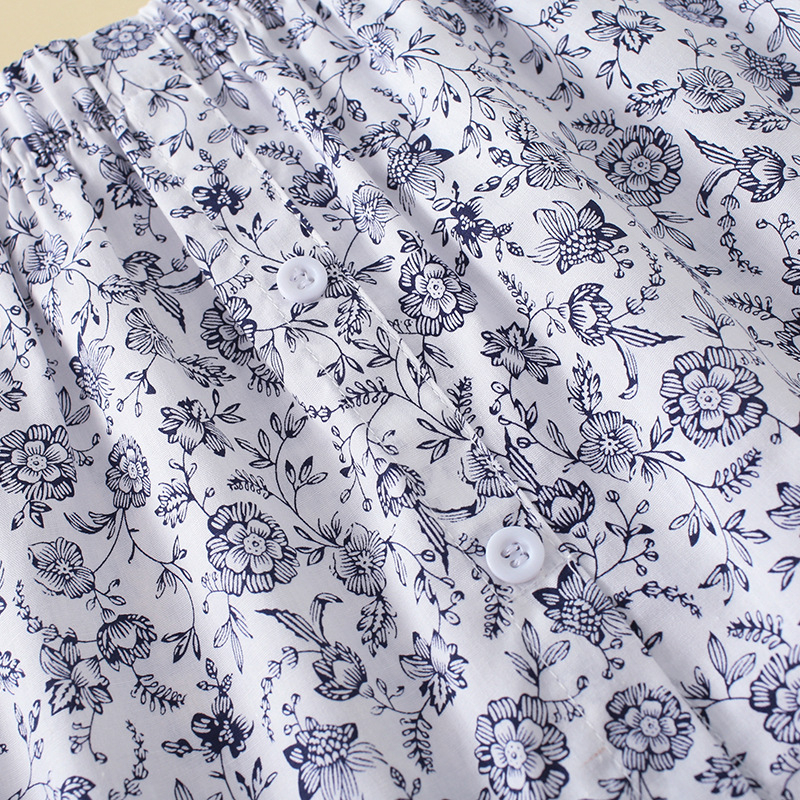 Fustă mini din bumbac cu imprimeu floral, microelastică, stil retro artistic