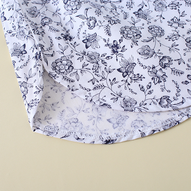 Fustă mini din bumbac cu imprimeu floral, microelastică, stil retro artistic