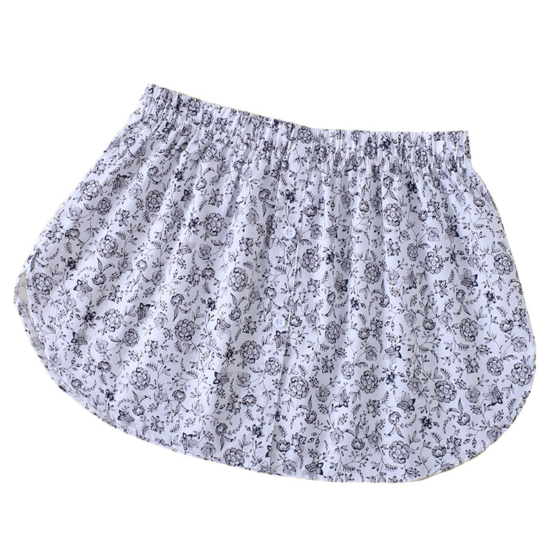 Fustă mini din bumbac cu imprimeu floral, microelastică, stil retro artistic