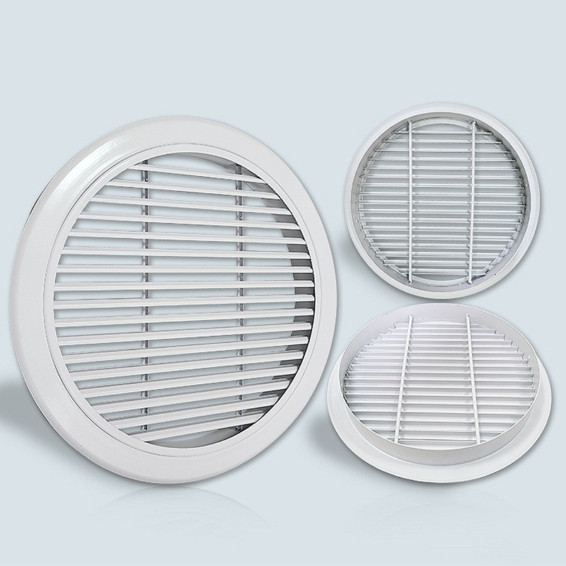 Lamă de ventilație din aliaj de aluminiu/ABS, ușă grilă cu strat simplu și strat dublu, balama, ieșire aer și aer de retur