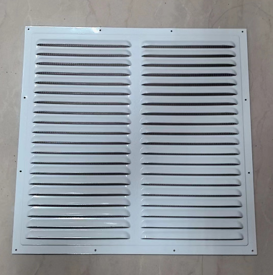 Ventil cu lame din aliaj de aluminiu pentru perete exterior, protecție la ploaie și plasă împotriva insectelor