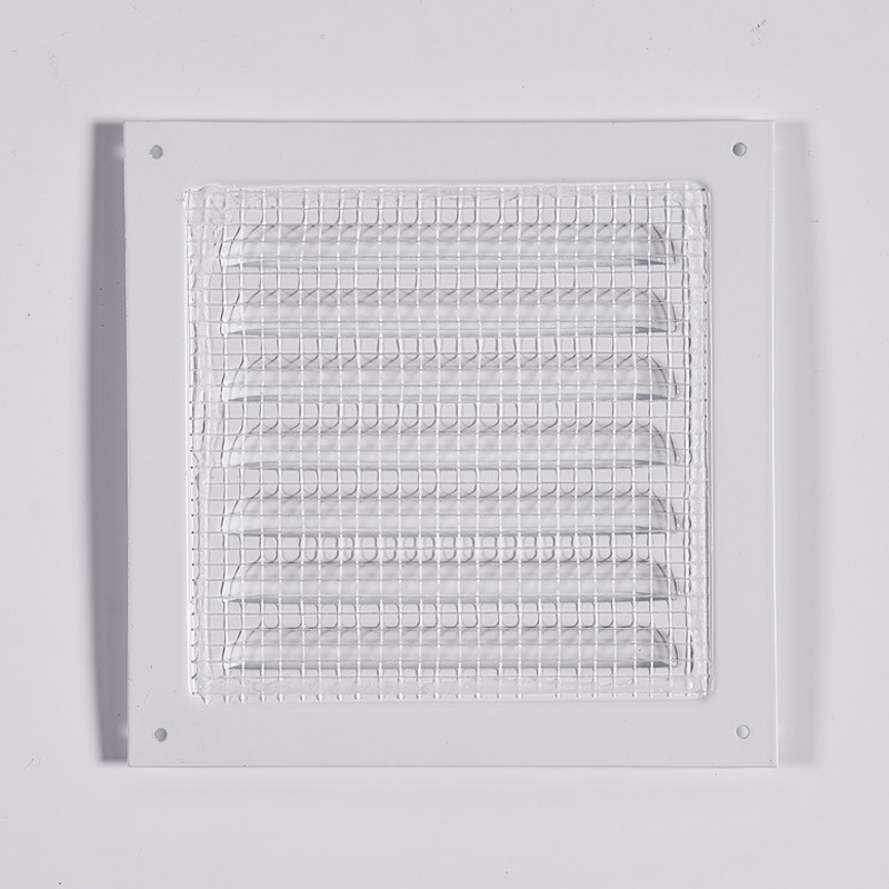 Ventil cu lame din aliaj de aluminiu pentru perete exterior, protecție la ploaie și plasă împotriva insectelor
