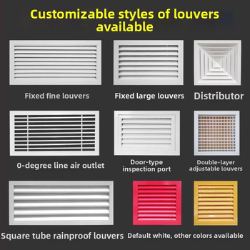 Difuzor pentru aer din aliaj de aluminiu, design minimalist, lamele reglabile, gură de retur pătrată pentru climatizare centrală