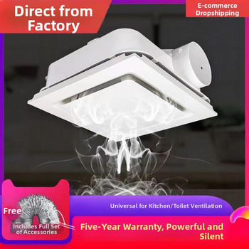 Stropný odsávací ventilátor Northern Fir DDPQS01070 do kúpeľne a kuchyne, tichý a výkonný