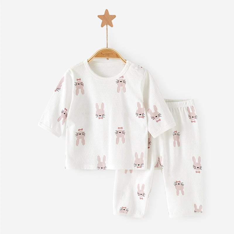 Set de vară pentru bebeluți, din bumbac 100%, două piese, unisex, drăguț