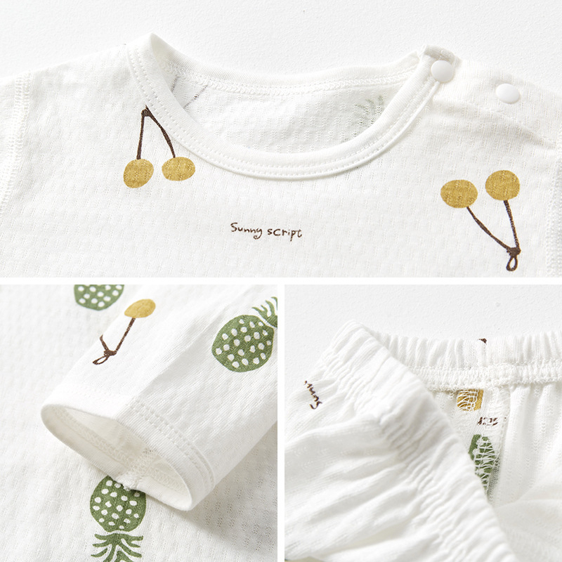 Set de vară pentru bebeluți, din bumbac 100%, două piese, unisex, drăguț