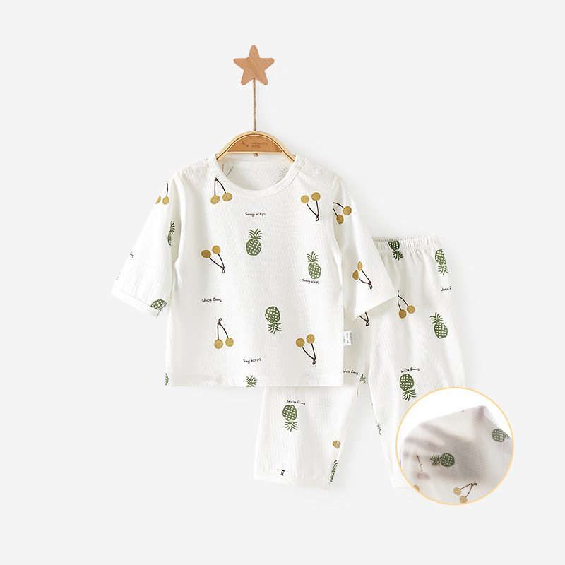 Set de vară pentru bebeluți, din bumbac 100%, două piese, unisex, drăguț
