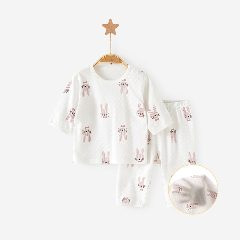 Set de vară pentru bebeluți, din bumbac 100%, două piese, unisex, drăguț