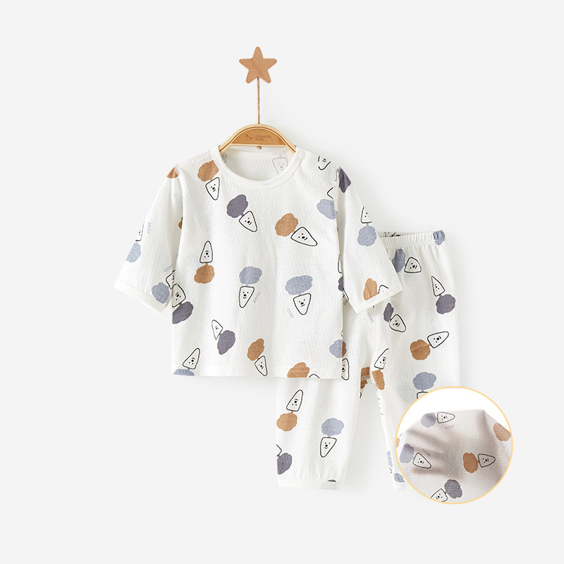 Set de vară pentru bebeluți, din bumbac 100%, două piese, unisex, drăguț