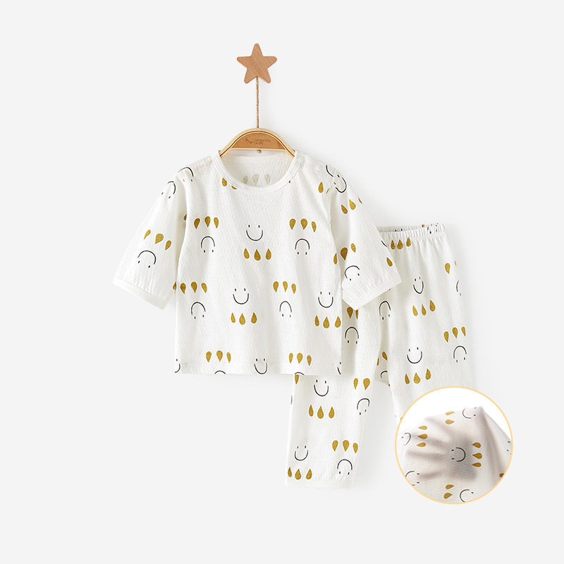 Set de vară pentru bebeluți, din bumbac 100%, două piese, unisex, drăguț
