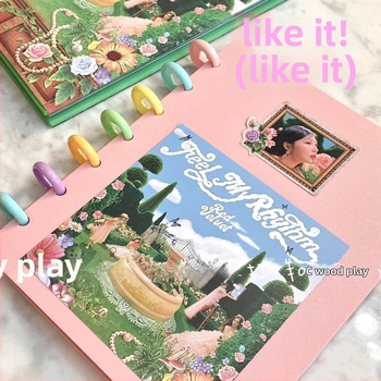 RINGNOTE Idol Star Album – 3-palcový polaroidový album s voľnými listami pre fanúšikov