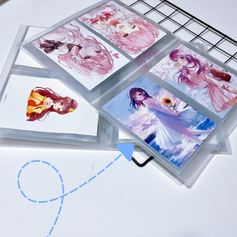 Album foto din plastic PP în stil MUJI și carte de poștale, 6 inch, fotografii 4D, suport laminat pentru poștale