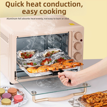 Folie de aluminiu subțire pentru grătar și coacere, potrivită pentru air fryer, ambalare carne și pește