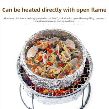 Folie de aluminiu subțire pentru grătar și coacere, potrivită pentru air fryer, ambalare carne și pește