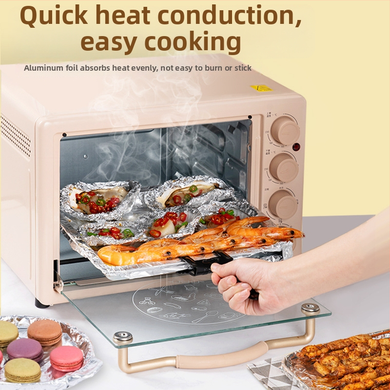 Folie de aluminiu subțire pentru grătar și coacere, potrivită pentru air fryer, ambalare carne și pește