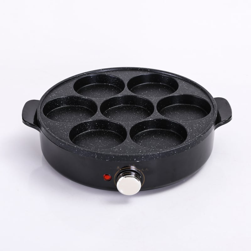 Elektronikus tapadásmentes grill-serpenyő kereskedelmi és otthoni használatra, mini serpenyő reggelire, tojás és hamburger, multifunkcionális