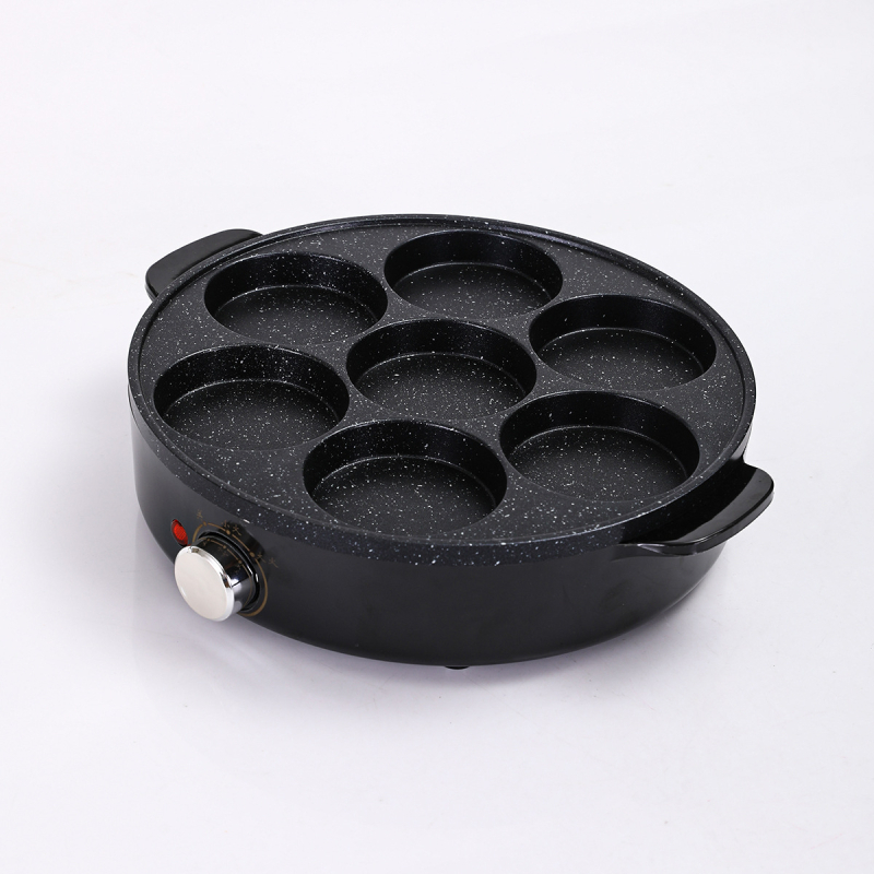 Elektronikus tapadásmentes grill-serpenyő kereskedelmi és otthoni használatra, mini serpenyő reggelire, tojás és hamburger, multifunkcionális