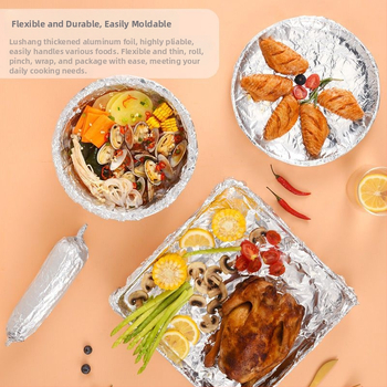 Folie groase de aluminiu pentru air fryer, de unică folosință, antiaderent, rezistentă la temperaturi înalte