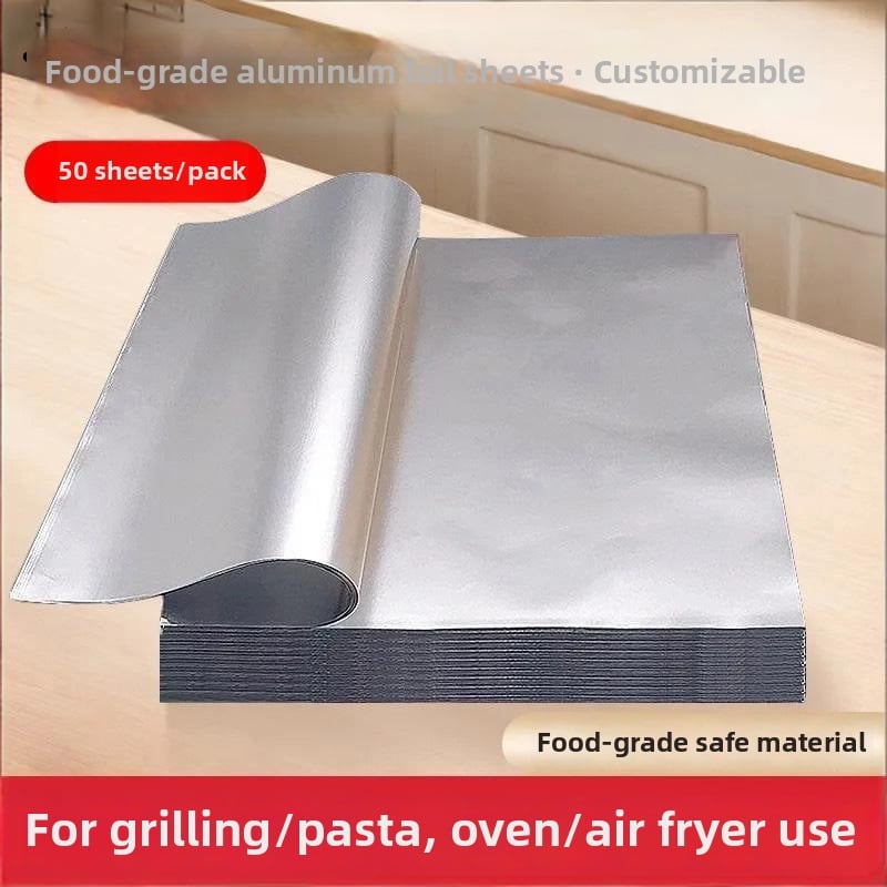 Folie groase de aluminiu pentru air fryer, de unică folosință, antiaderent, rezistentă la temperaturi înalte