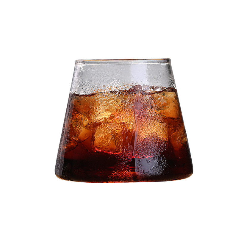Pahar Mount Fuji din sticlă borosilicată pentru whisky, bere și sucuri – turnat manual