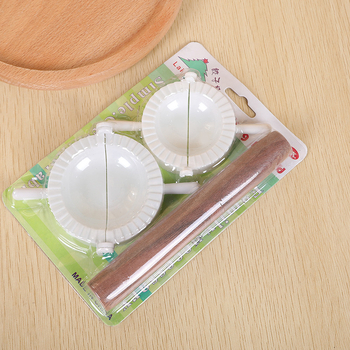 Mașină manuală pentru gătitul găluștelor acasă, cu bețișor din lemn, matriță din plastic pentru găluște și clips – două dimensiuni