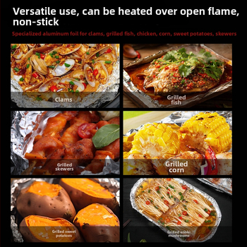 Folie de aluminiu alimentare, foițe groase, rezistente la temperaturi înalte, pentru cuptor, grătar și friteuză cu aer